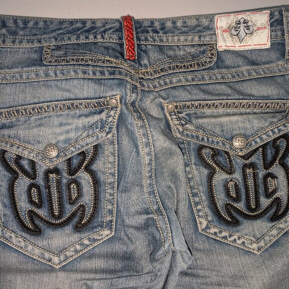 Reve Jeans Other - Reve Jeans Kayden K Blue Denim Bling Heavy Stitch Men 36x32